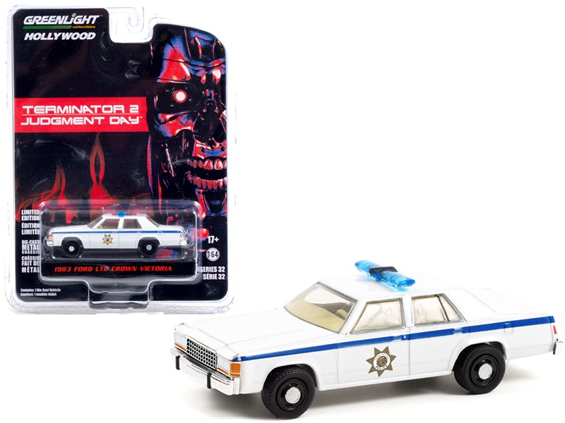 1992 Ford Crown Victoria Police Interceptor Black and White "Los Angeles Police Department" (LAPD) "Drive" (2011) Movie "Hollywood Series" Release 33 1/64 Diecast Model Car by Greenlight