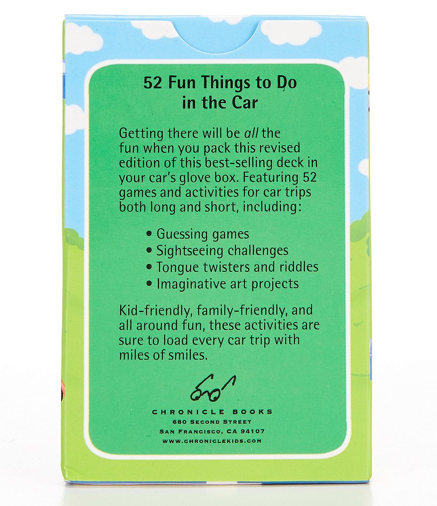 Chronicle Books 52 Fun Things To Do In The Car Book