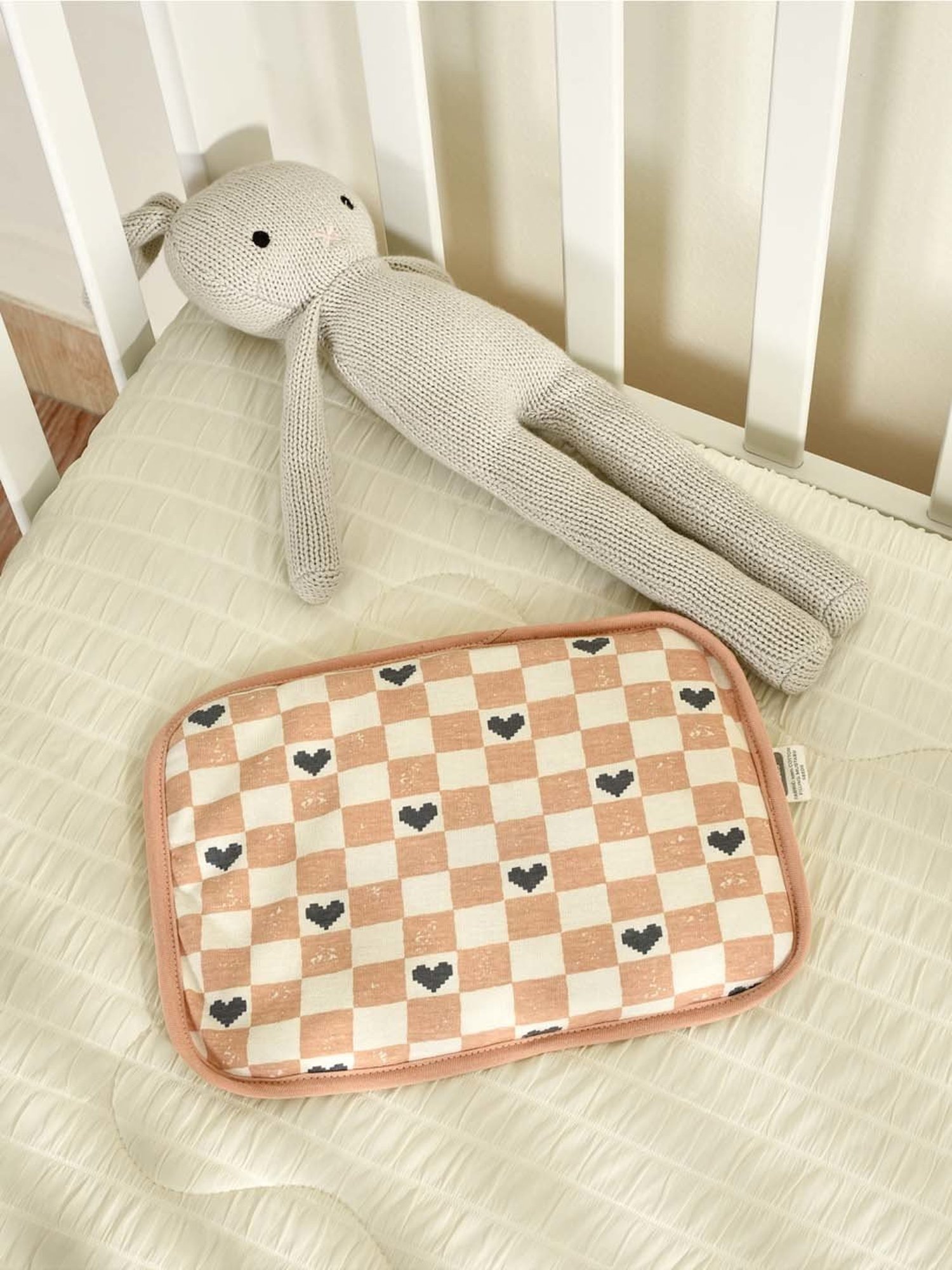 MiArcus Beige Cotton 180 GSM Mustard Seed Pillow For Kids