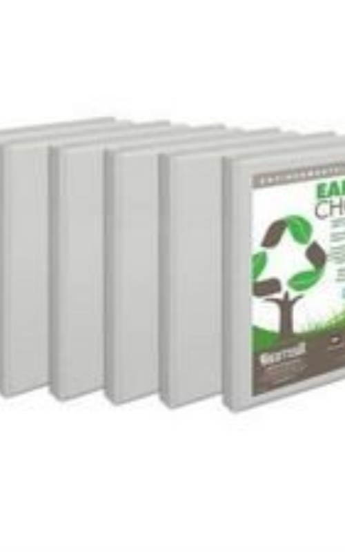 Samsill I08917 Earth's Choice View 1/2" Round 3-Ring Binder, White, 6/Pack