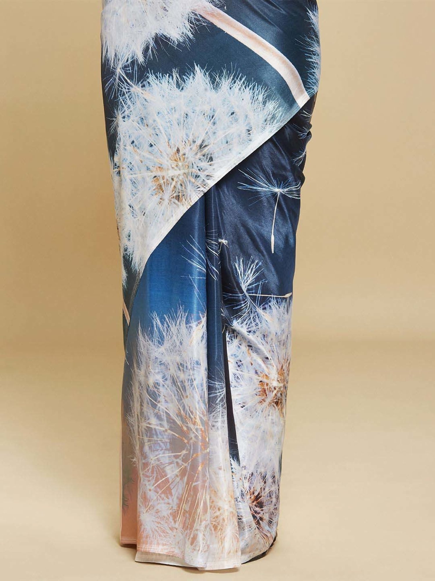 Unnati Silks Red Silk Printed Saree With Unstitched Blouse