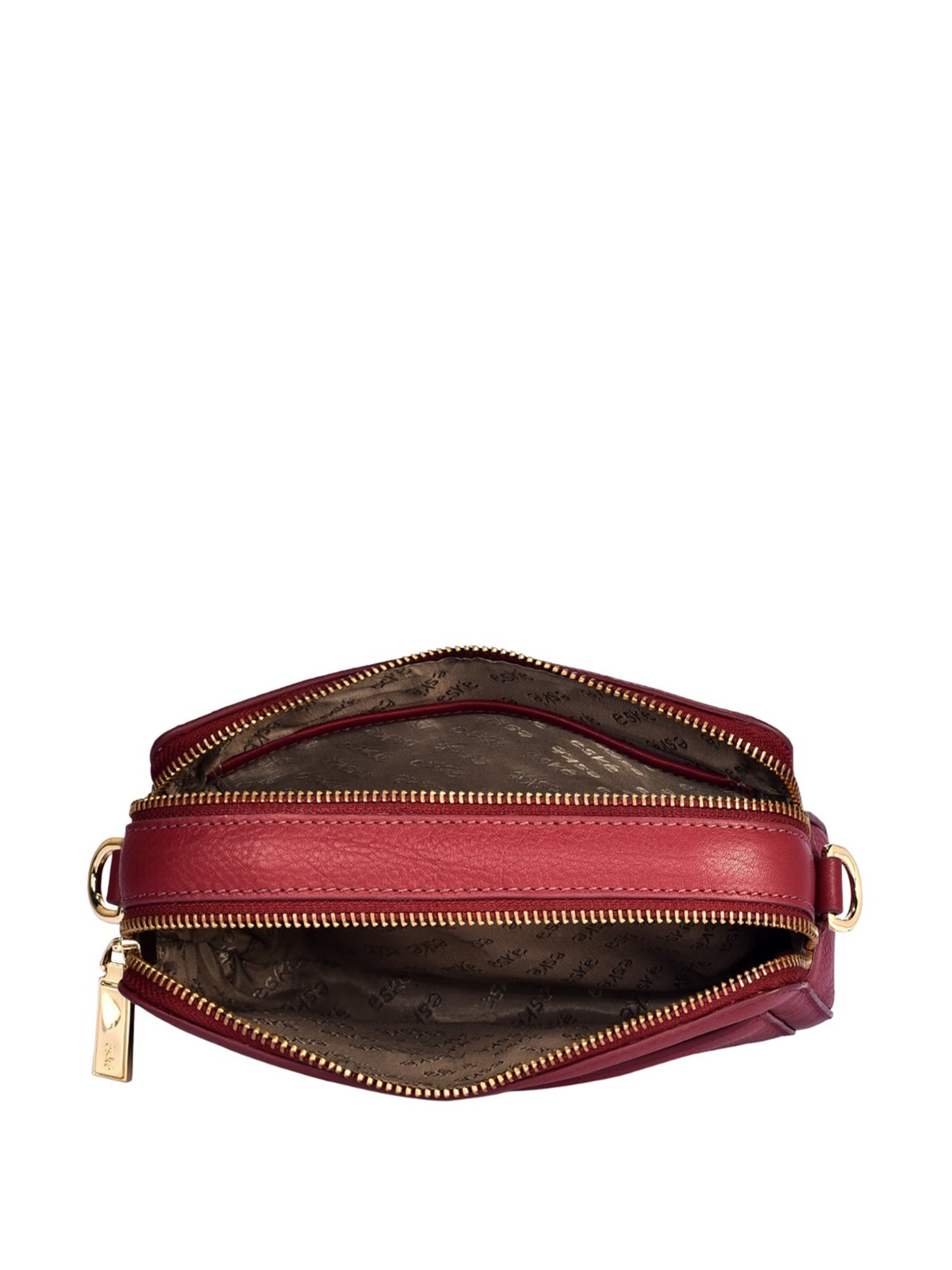 Eske Rosalie Maroon Embellished Medium Sling Handbag
