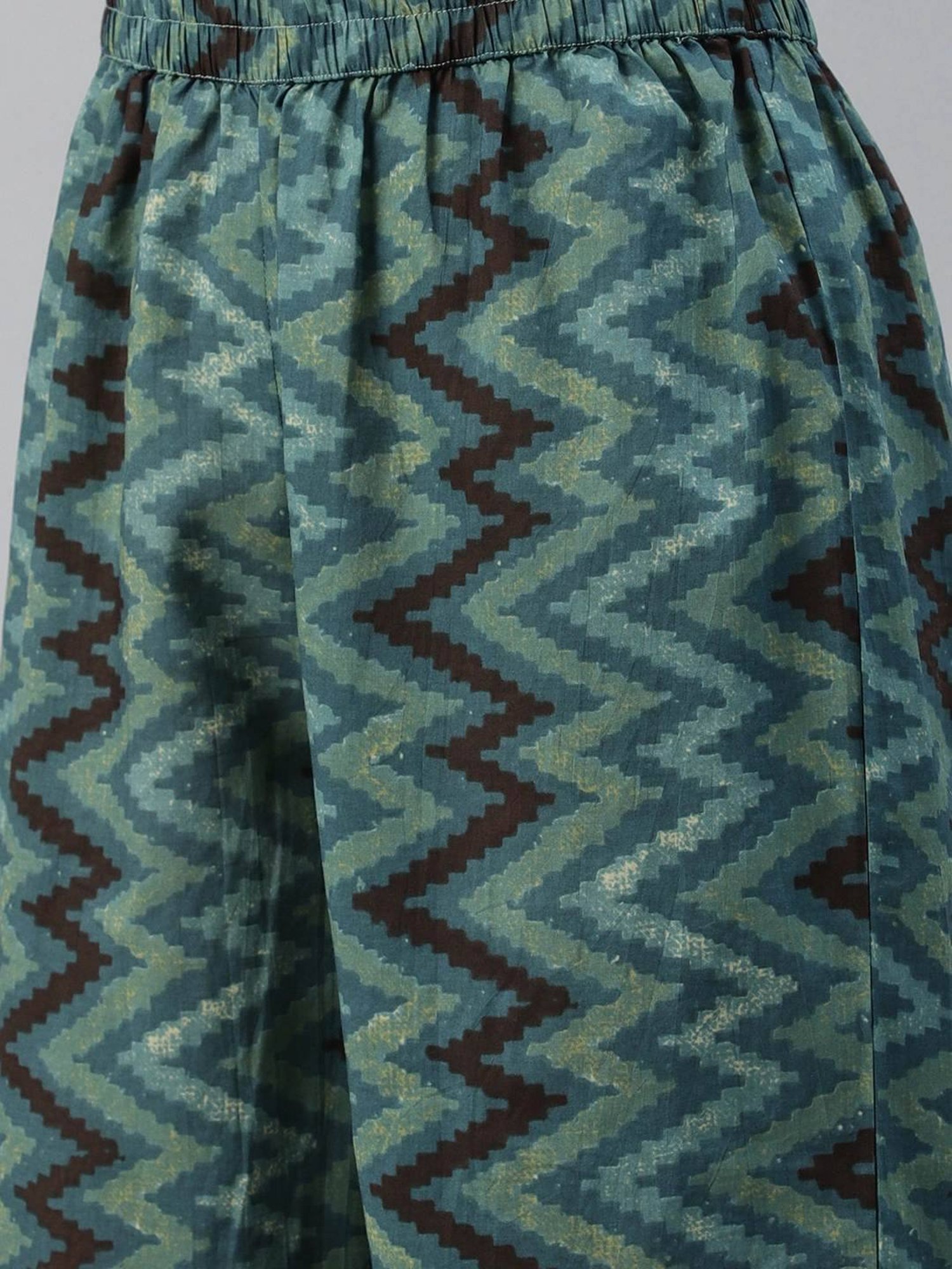 Vaamsi Green Floral Print Kurta Pant Set With Dupatta