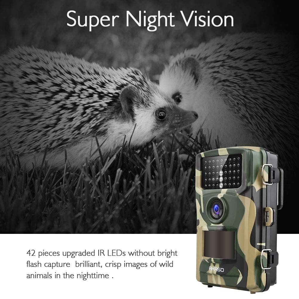 Campark Trail Camera 1080P Hunting Cam 14MP Wildlife Game Scouting Night Vision