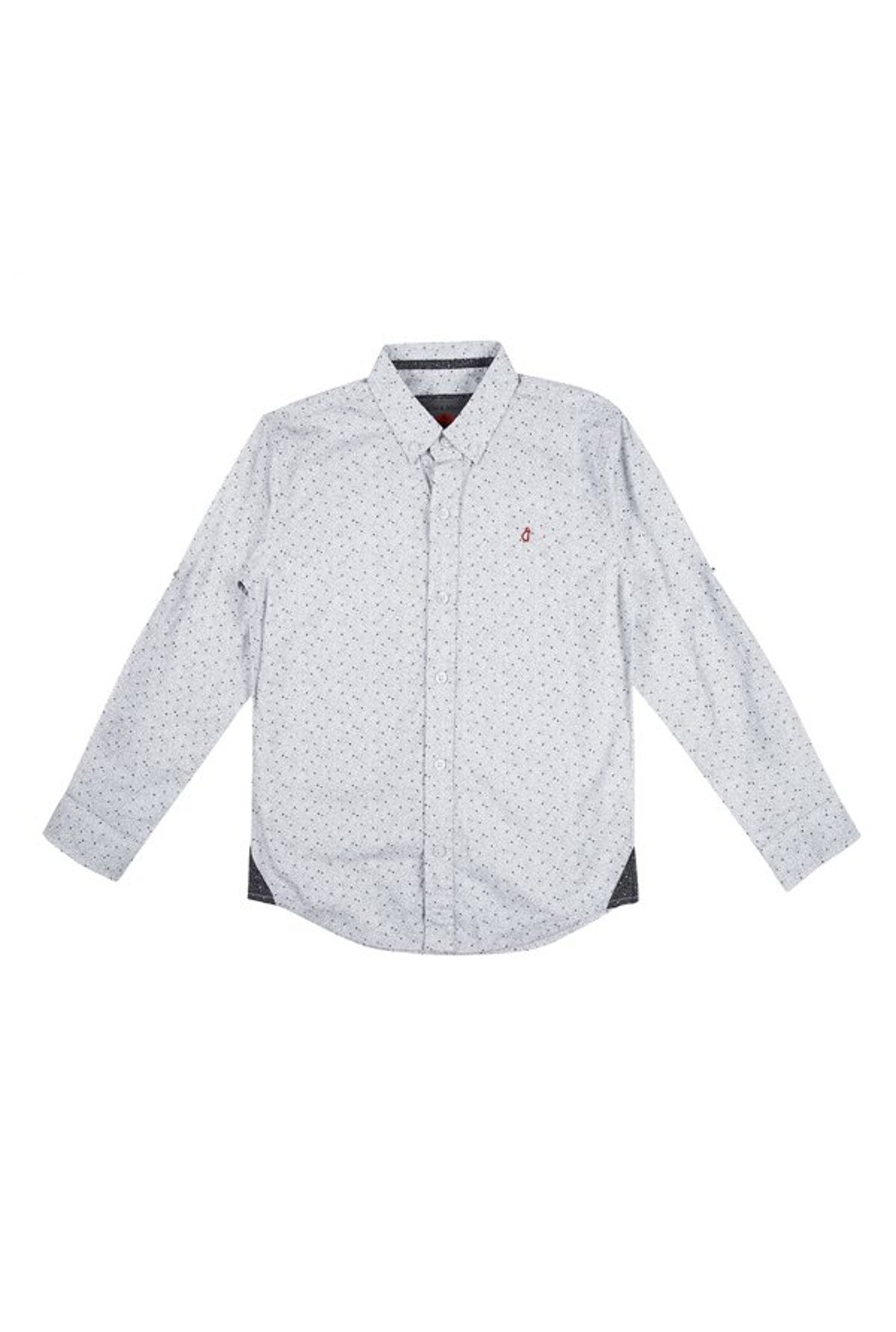 Gini & Jony Boys White Printed Shirt