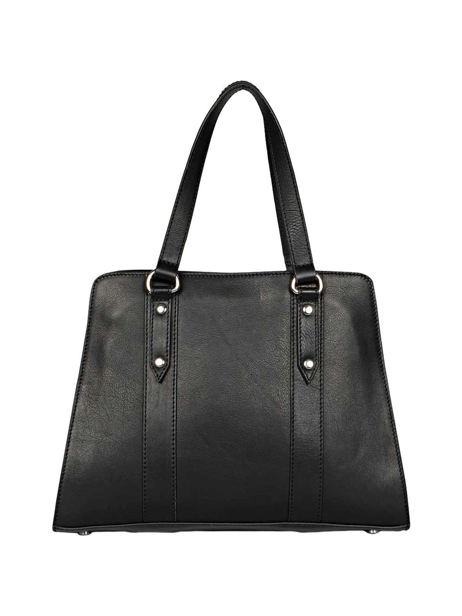 Favore Black Solid Medium Handbags