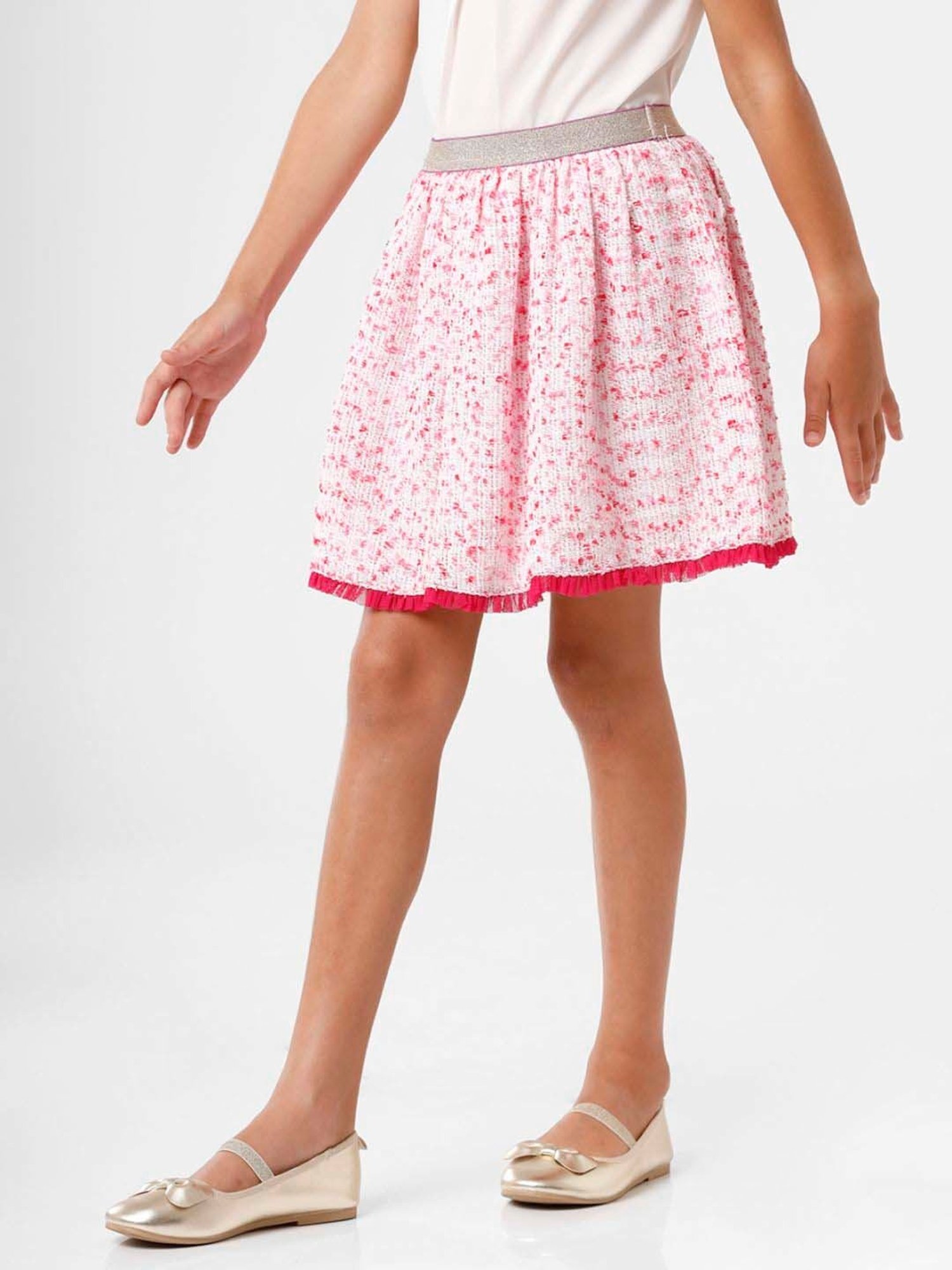 Kate & Oscar Kids Pink Printed Skirt
