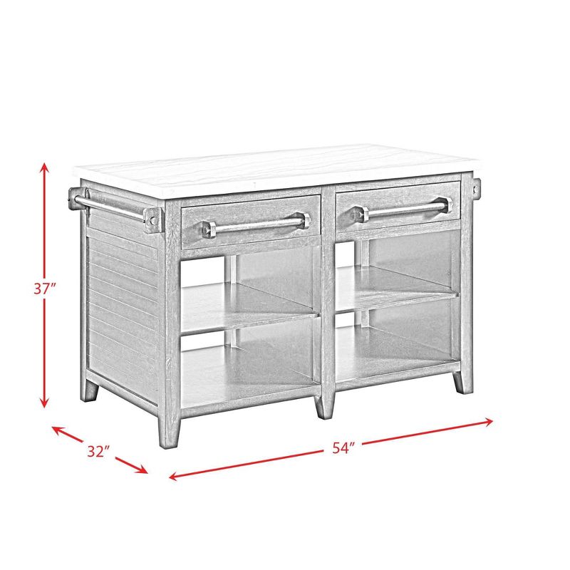 Vivian Kitchen Island Brown - Picket House Furnishings