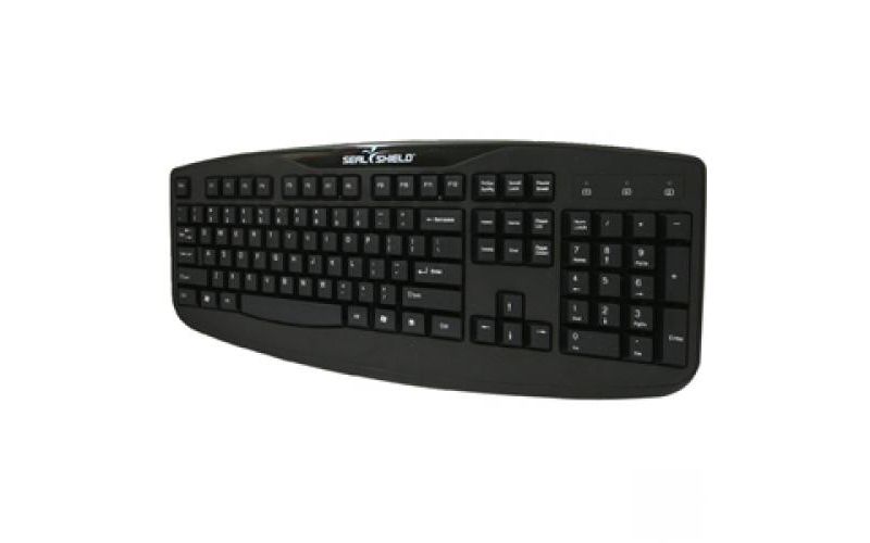 Seal Shield Silver Storm STK503P Keyboard - Cable Connectivity - PS/2 Interface - English, French - Membrane Keyswitch - Black