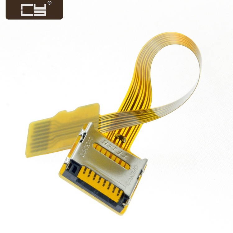 CY Micro SD TF Memory Card Kit Male to Female Extension Soft Flat FPC Cable Extender 10cm EP-077
