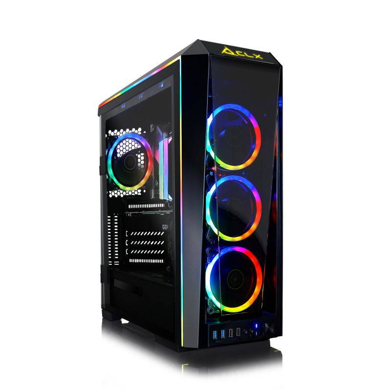 CLX SET VR-Ready Gaming Desktop - Liquid Cooled Intel Core i9 10920X 3.5Ghz 12-Core Processor, 64GB DDR4 Memory, GeForce RTX 3070 8GB GDDR6 Graphics, 1TB SSD, 6TB HDD, WiFi, Windows 10 Home 64-bit