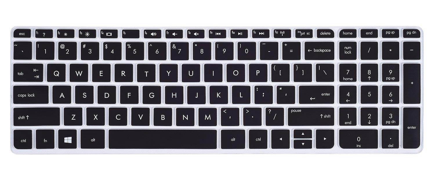 Keyboard Cover for 15.6" HP Pavilion 15-b 15-d 15-e 15-f 15-g 15-j 15-k 15-n 15-p 15-r 15-u m6-k m6-n, 17.3" ENVY 17-j 17t-j 17-e m7-j - Compatible Models Listed in Product Description, Black