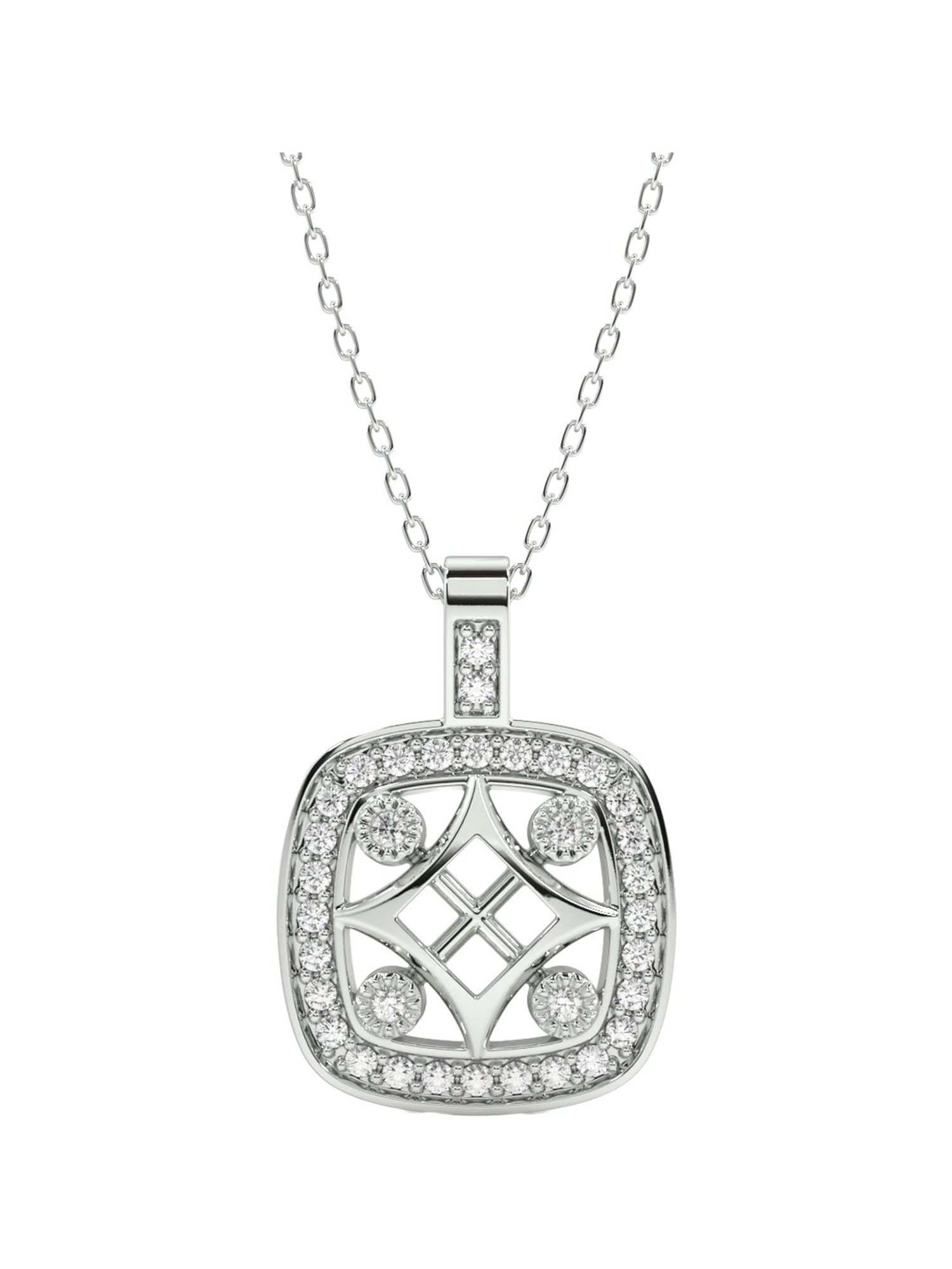 Silvermist 925 Sterling Silver Vintage Alora Chain Pendant for Women & Girls