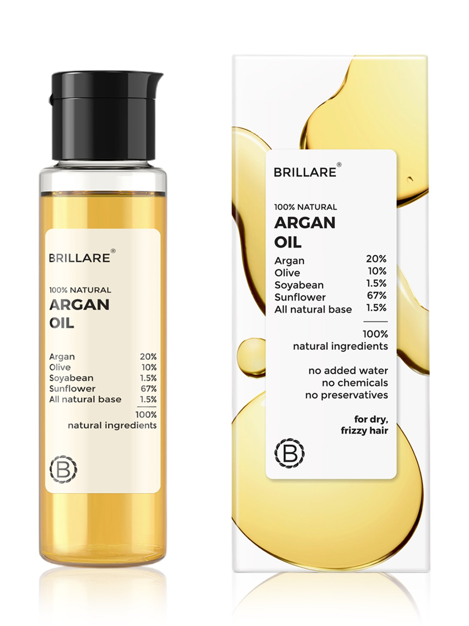 Brillare 100% Natural Argan Oil - 100 ml