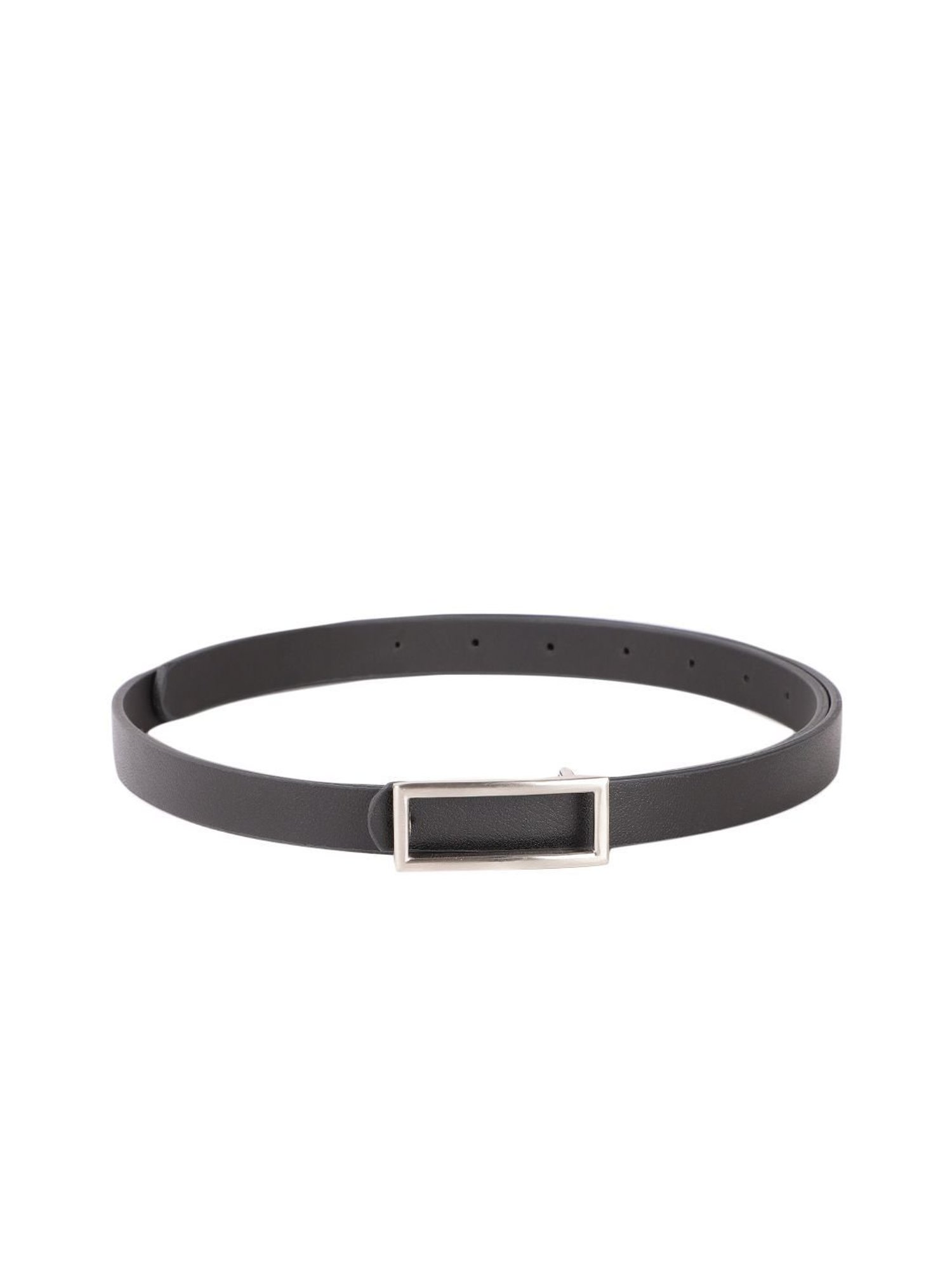 Antony Morato Black Leather Solid Waist Belt