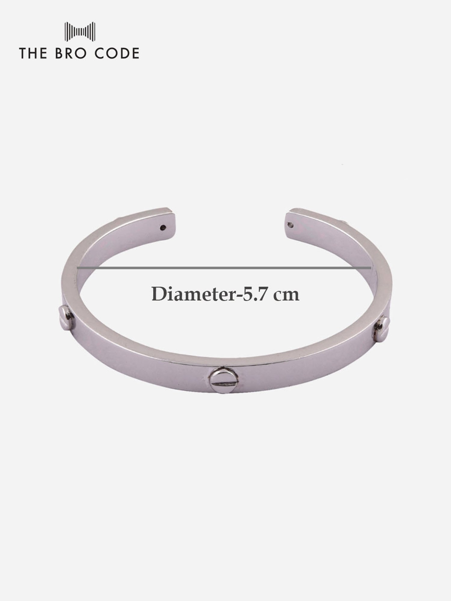 The Bro Code Silver-Plated Kada Bracelet For Men