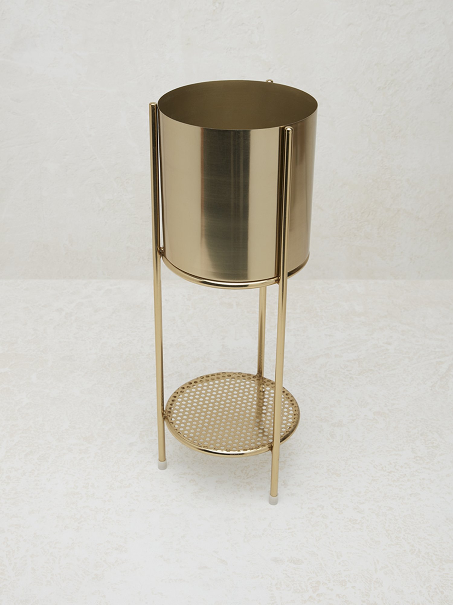 Westside Home Gold Small Planter with Mesh