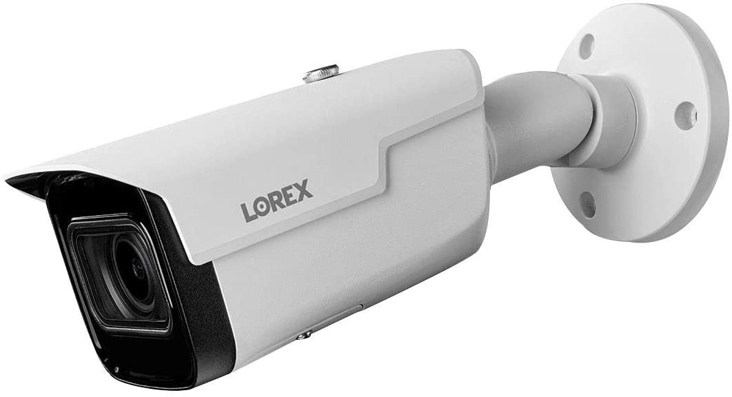 Lorex LNB9292B Indoor/Outdoor 4K Ultra HD Nocturnal Smart IP Motorized Bullet Camera, 4X Optical Zoom, 30FPS, 150ft IR Night Vision, CNV, IP67, Works with N881B/N882B Series, White, 4PK
