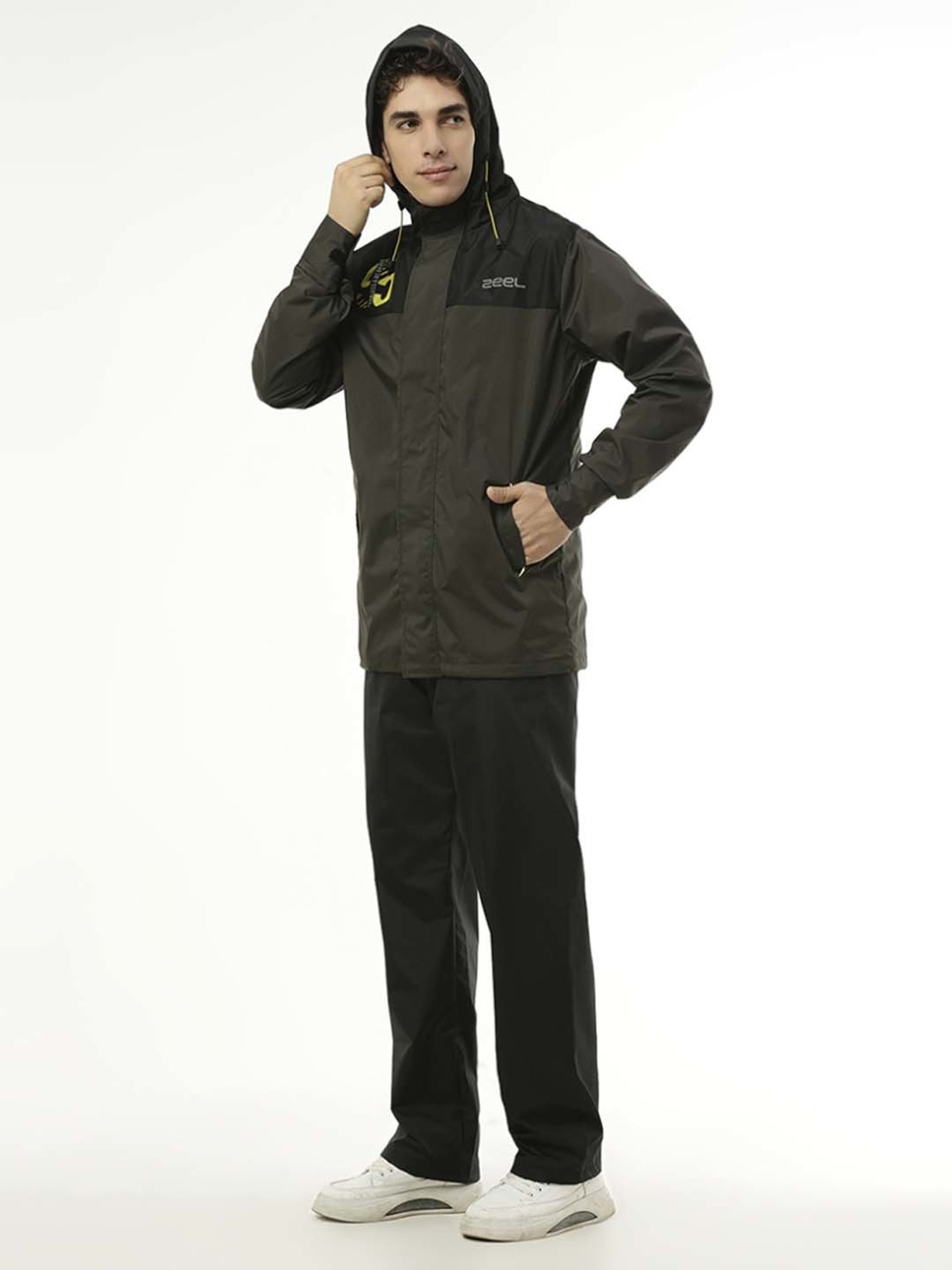 Zeel Black & Brown Raincoat Set
