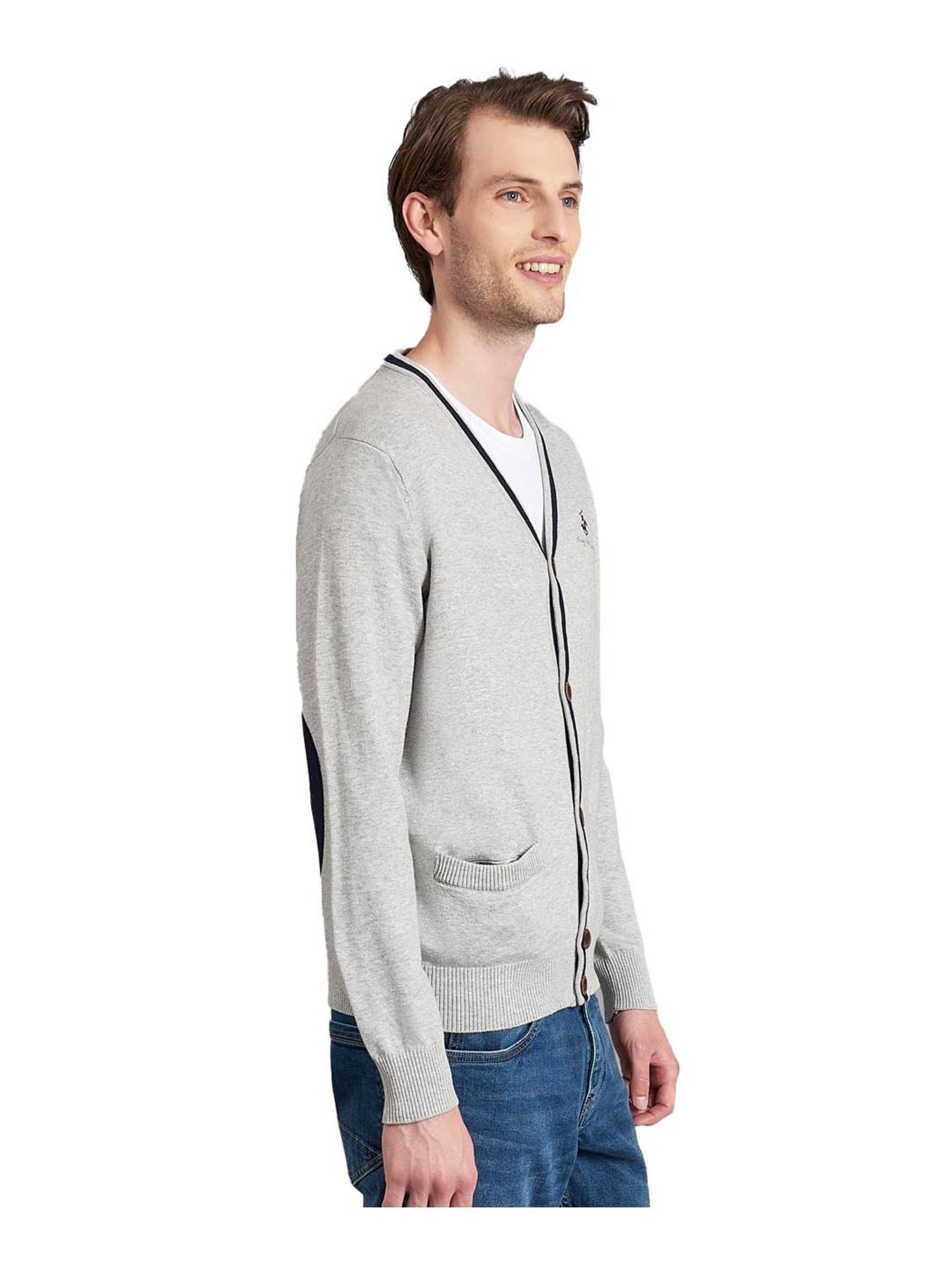 Beverly Hills Polo Club Grey Regular Fit Cardigan
