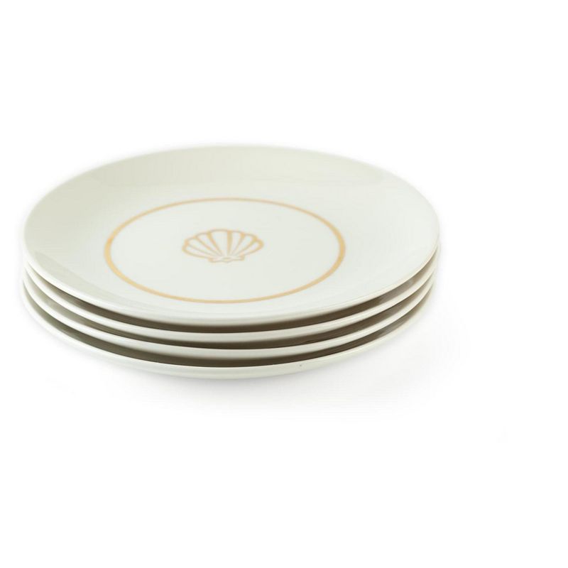 Seven20 Disney The Little Mermaid Scallop Porcelain 7" Salad / Dessert Plate | Set of 4