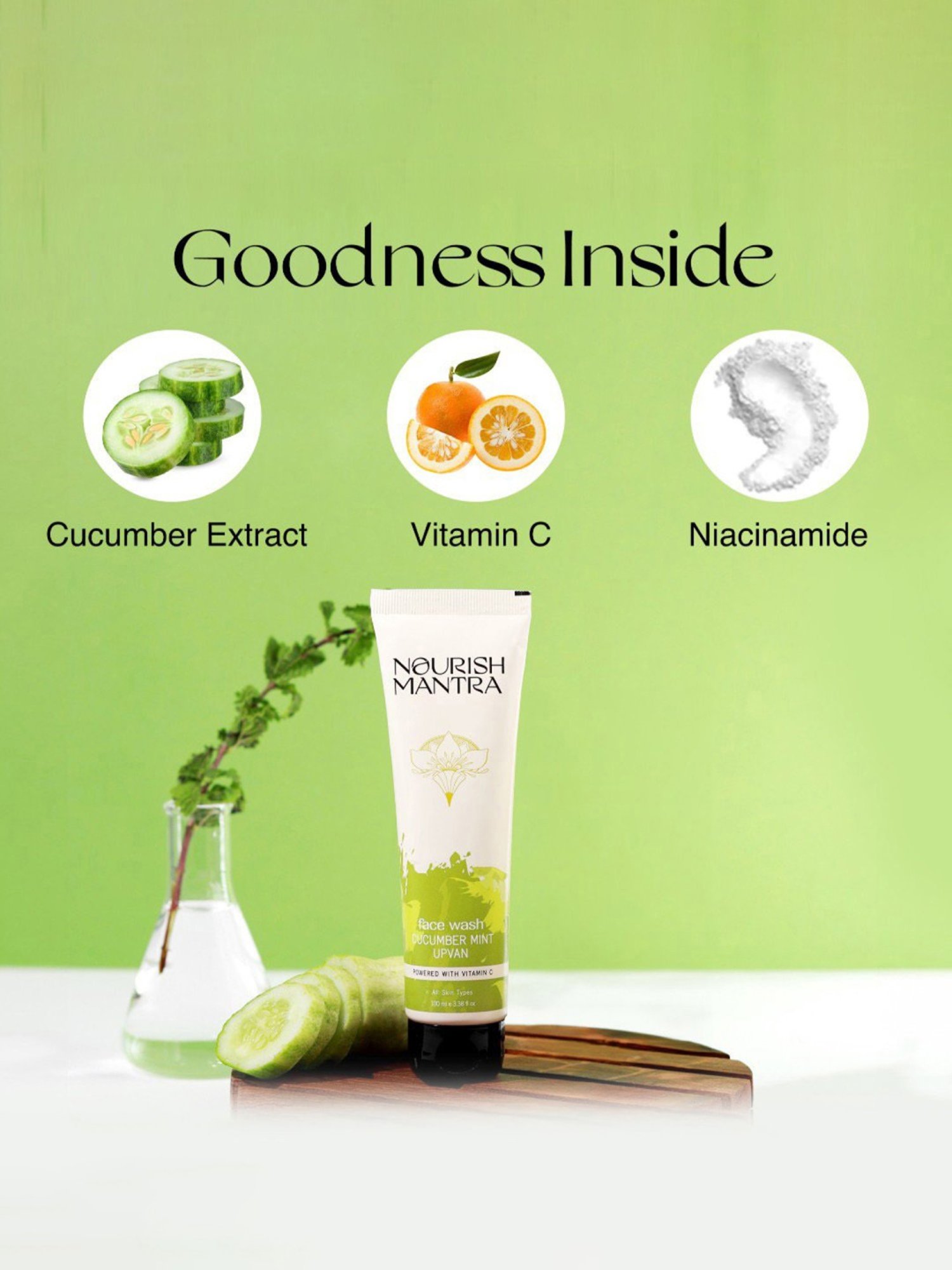 Nourish Mantra Cucumber Mint Upvan Face Wash - 100 ml