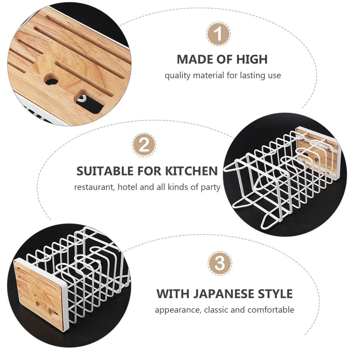 1Pc Iron Cutting Tool Rack Multifunctional Cutlery Organizer Kitchen Shelf