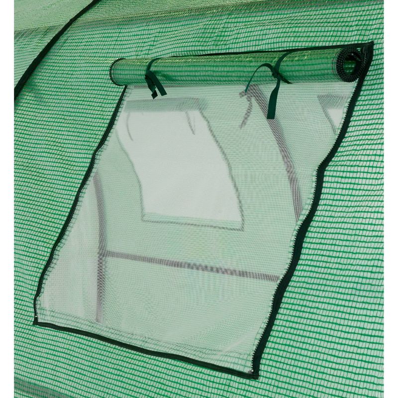 Two Door Walk-In Tunnel Greenhouse Replacement Cover Green - OGrow