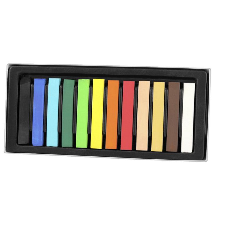 Sargent Art Square Chalk Pastel Set, Assorted Colors, set of 12