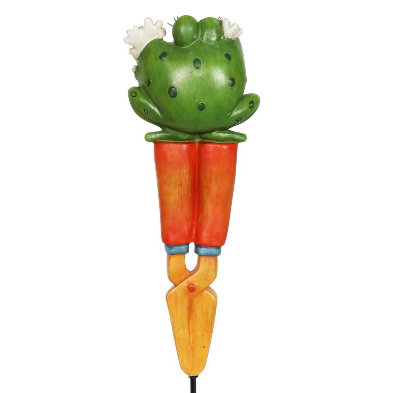 14.96" Plastic Frog Pruner Garden Plant Stake - Exhart