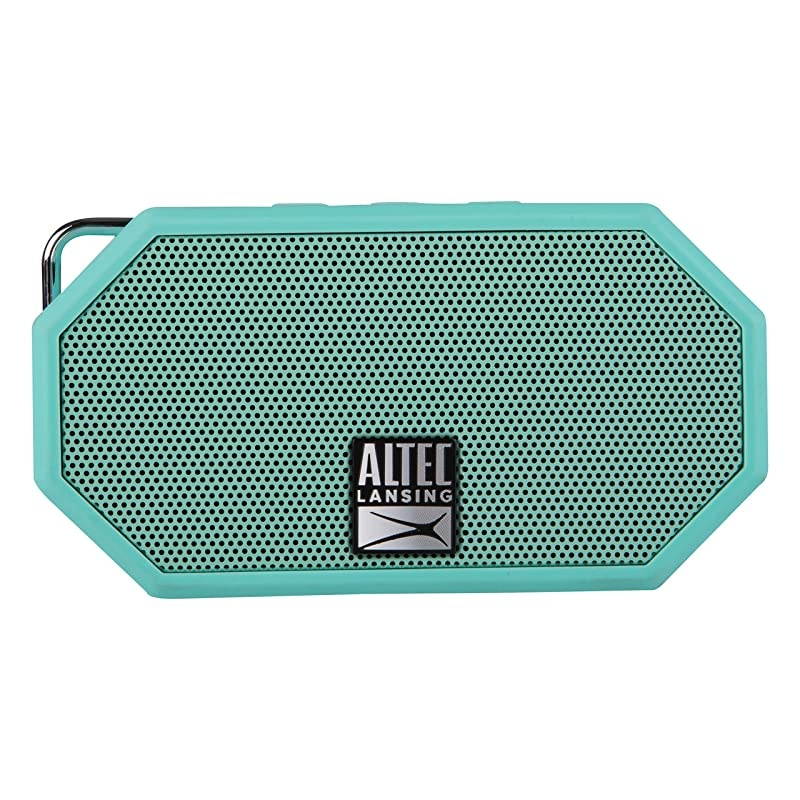 Mini H2O Wireless Bluetooth Waterproof Speaker Floating IP67 Portable Strong Bass Rich Stereo System Microphone 30 ft Range Lightweight 6Hour Battery Mint IMW257MNTGRP