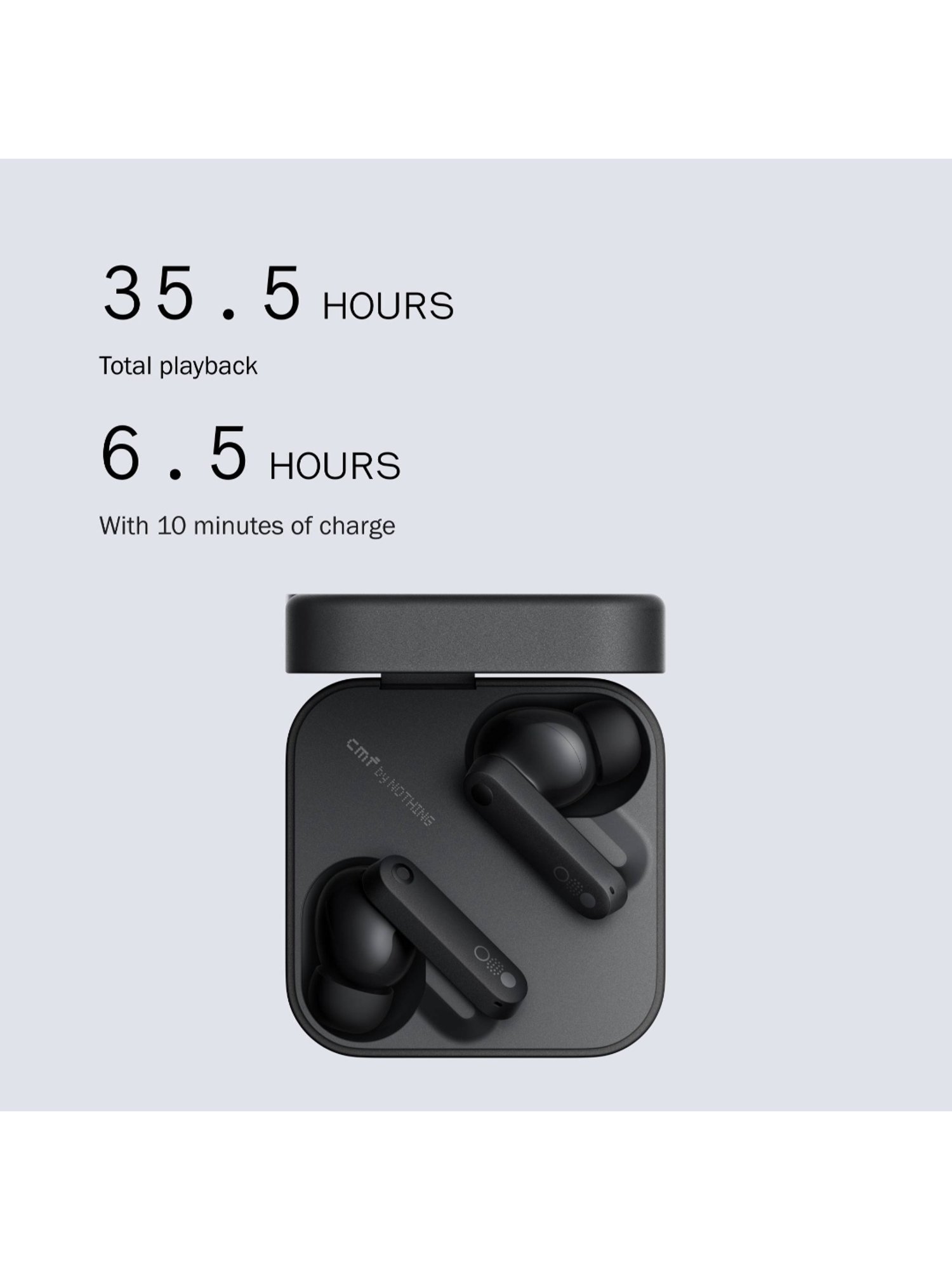 CMF by Nothing Buds In Ear BT Earbuds with 42 dB ANC & 35.5 Hrs Playtime (Dark Grey, True Wireless)