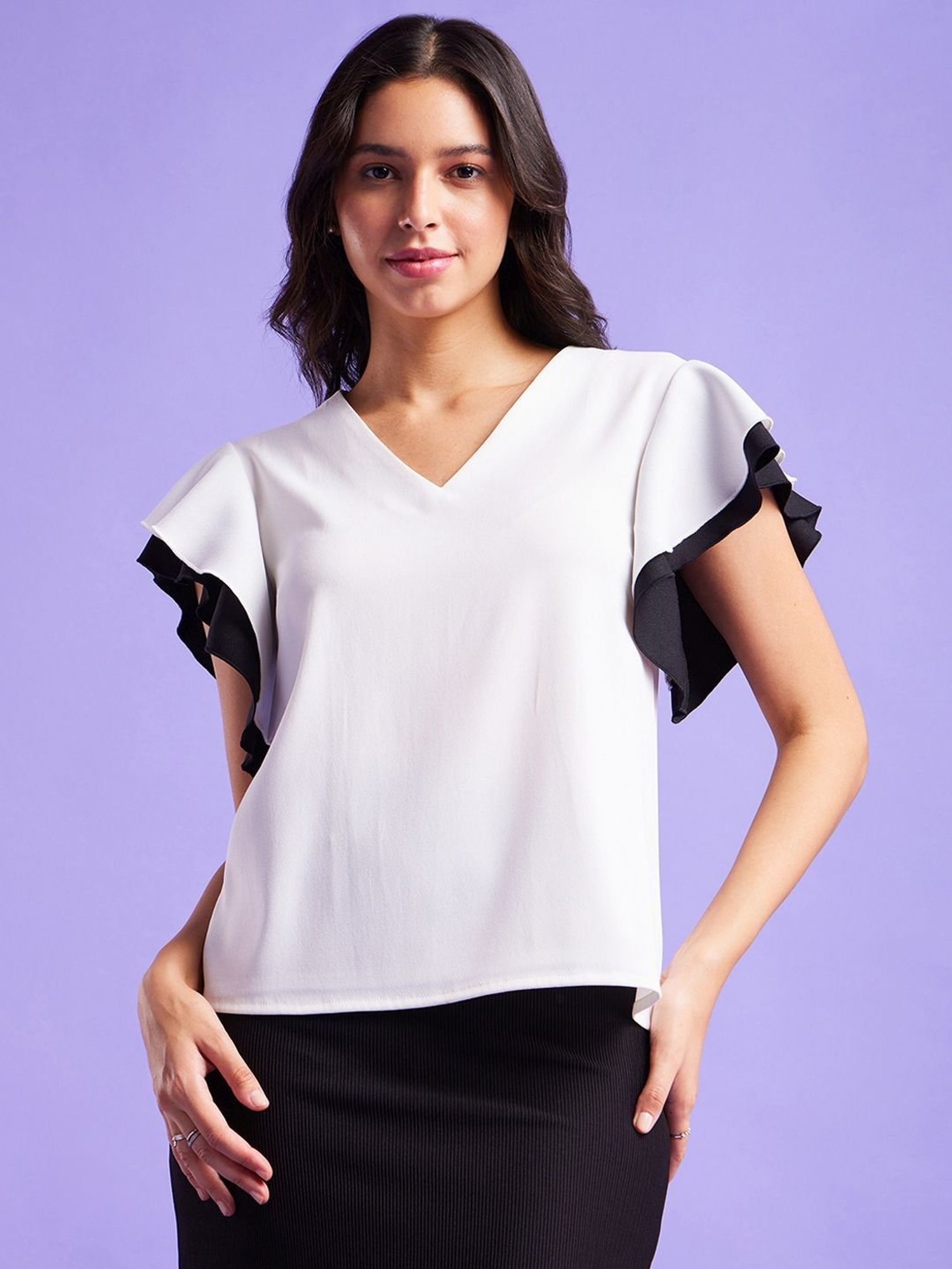 Fablestreet White Regular Fit Top