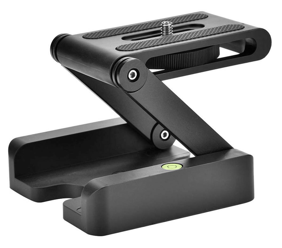 Opteka Z Flex Tilt Aluminum Alloy Tripod Head Bracket with Bubble Level for Canon, Fuji, Nikon, Olympus, Pentax and Sony Cameras or Camcorders