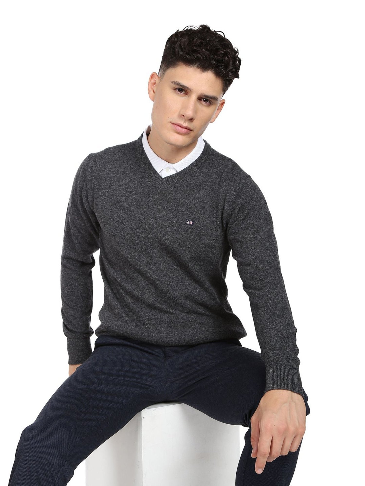 Arrow Sport Anthra Regular Fit Sweater