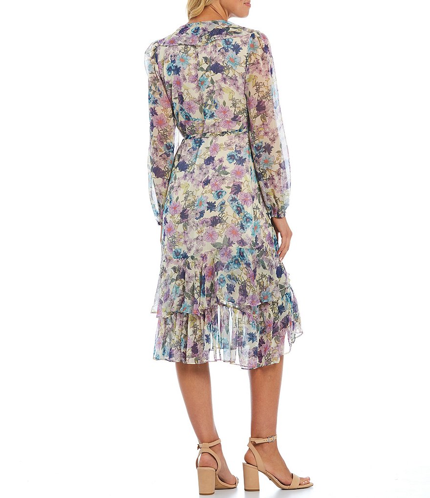 Dress the Population Sandra Crepe Plunge V-Neck Sleeveless Side Slit Gown