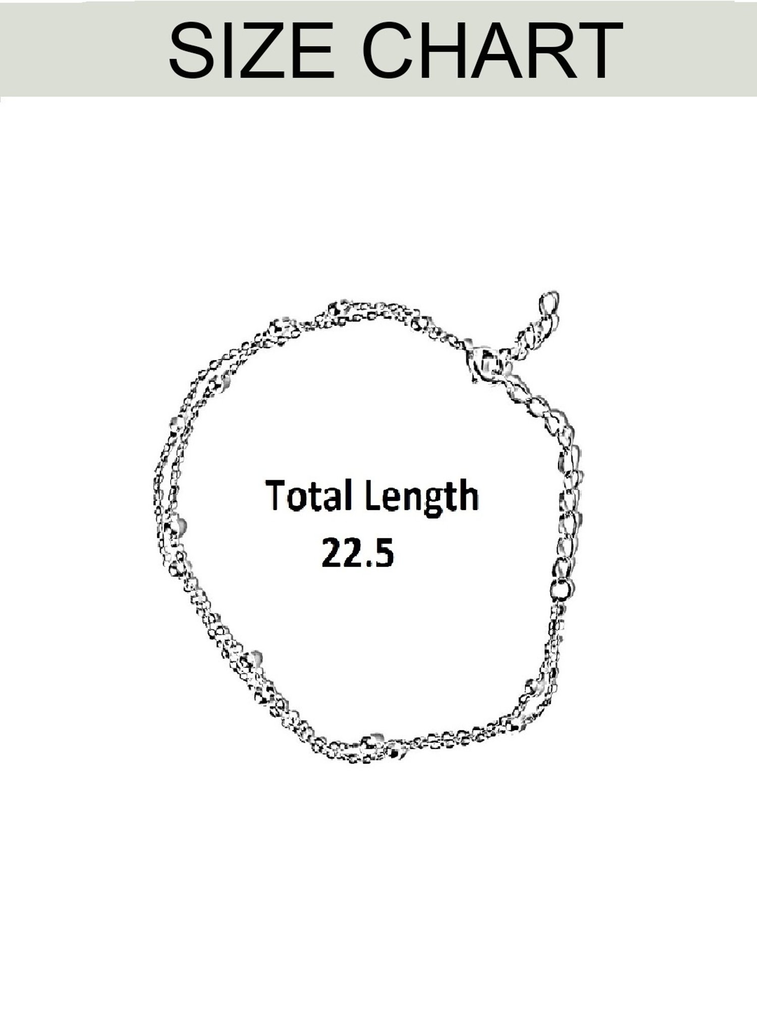 OOMPH Silver Beads Multi Layered Fashion Stylish Latest Anklet for Women - Set of 2