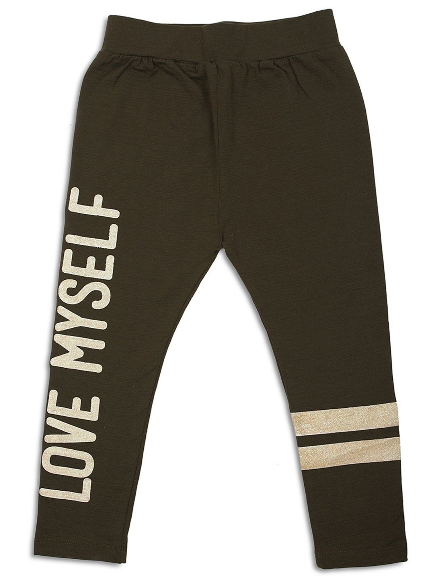 ZIAMA Girls Olive Printed Capri