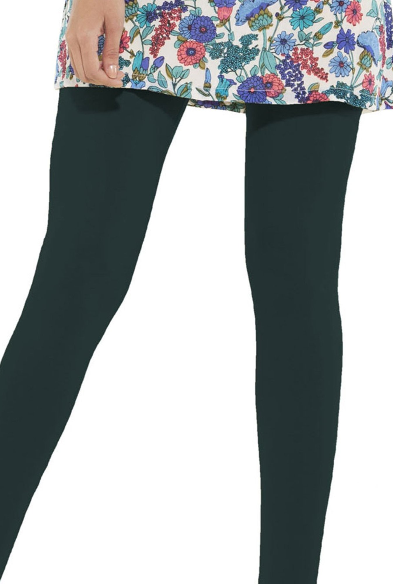 Go Colors Bottle Green Skinny Fit Churidar