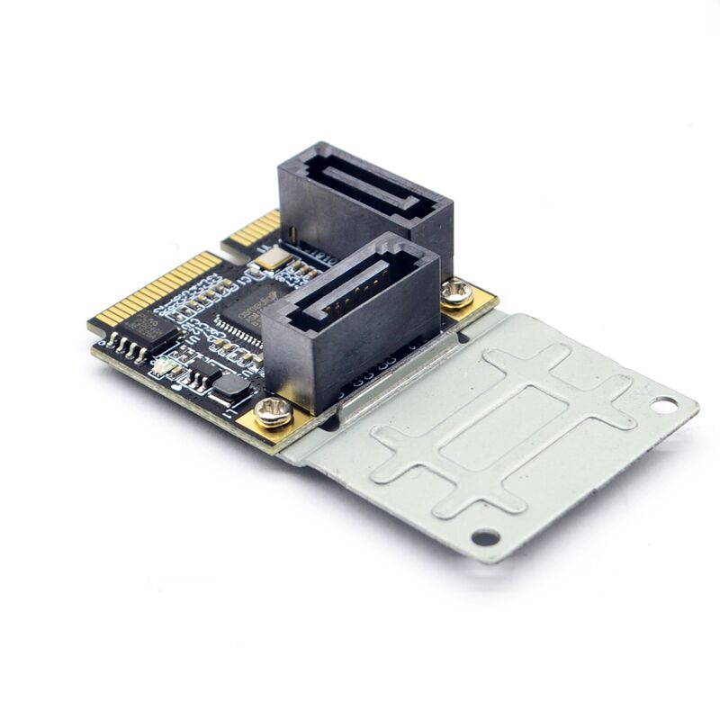 Weastlinks Mini PCI-E PCI Express to 2 Ports SATA 3.0 Converter SSD HDD SATA3 Controller Expansion Card SATA Multiplier