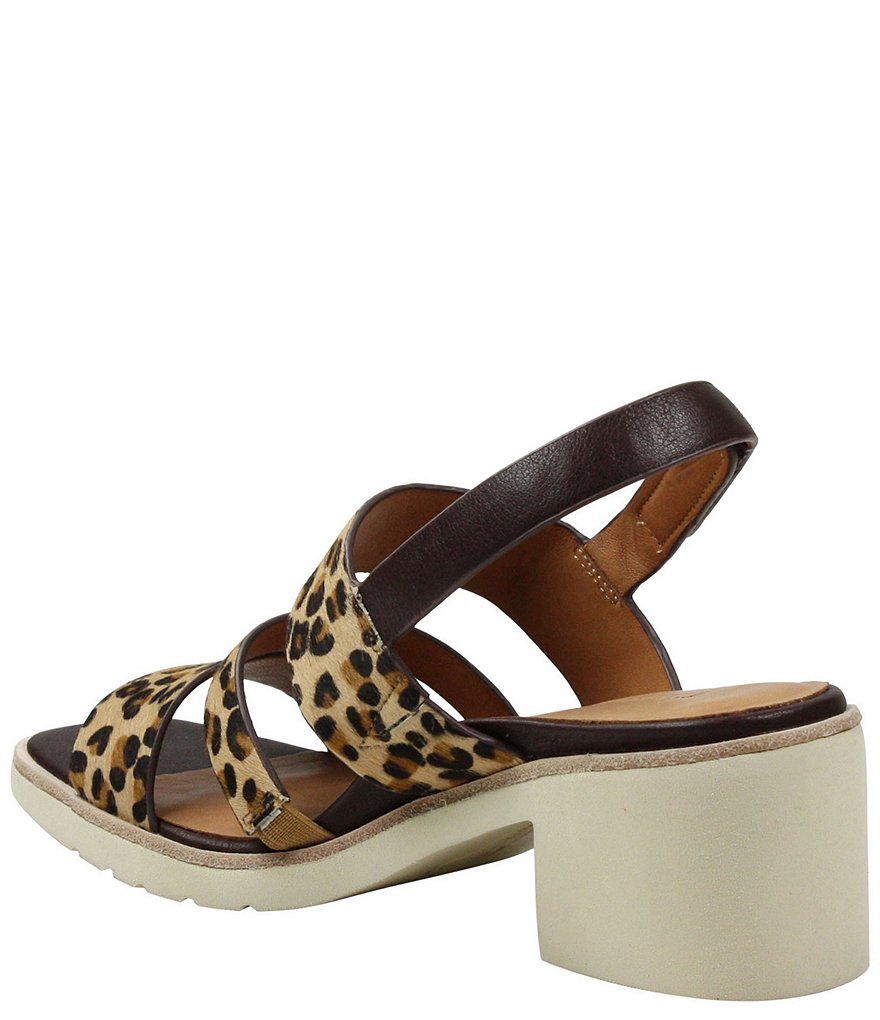 L'Amour Des Pieds Quennell Leopard Print Calf Hair Strappy Sandals
