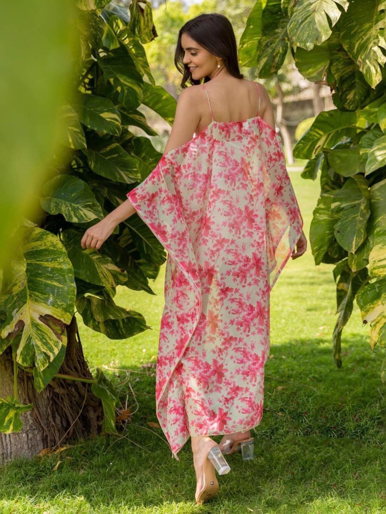 BInfinite Pink Sunshine Kaftan Dress