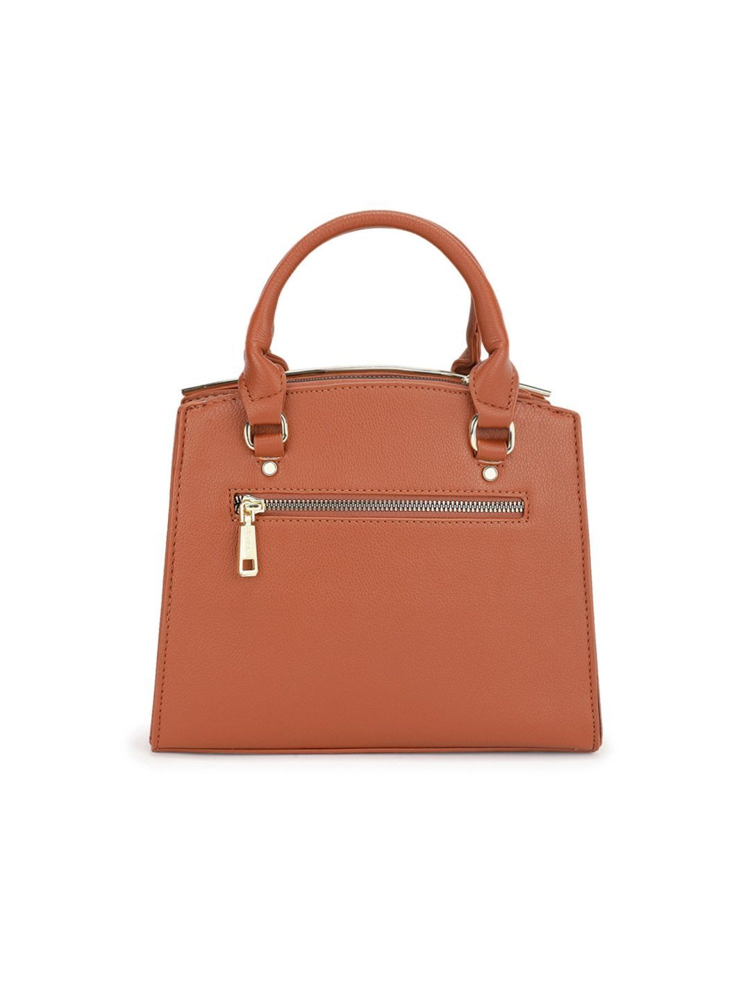 Tyra Calla Tan Solid Faux Leather Handbag