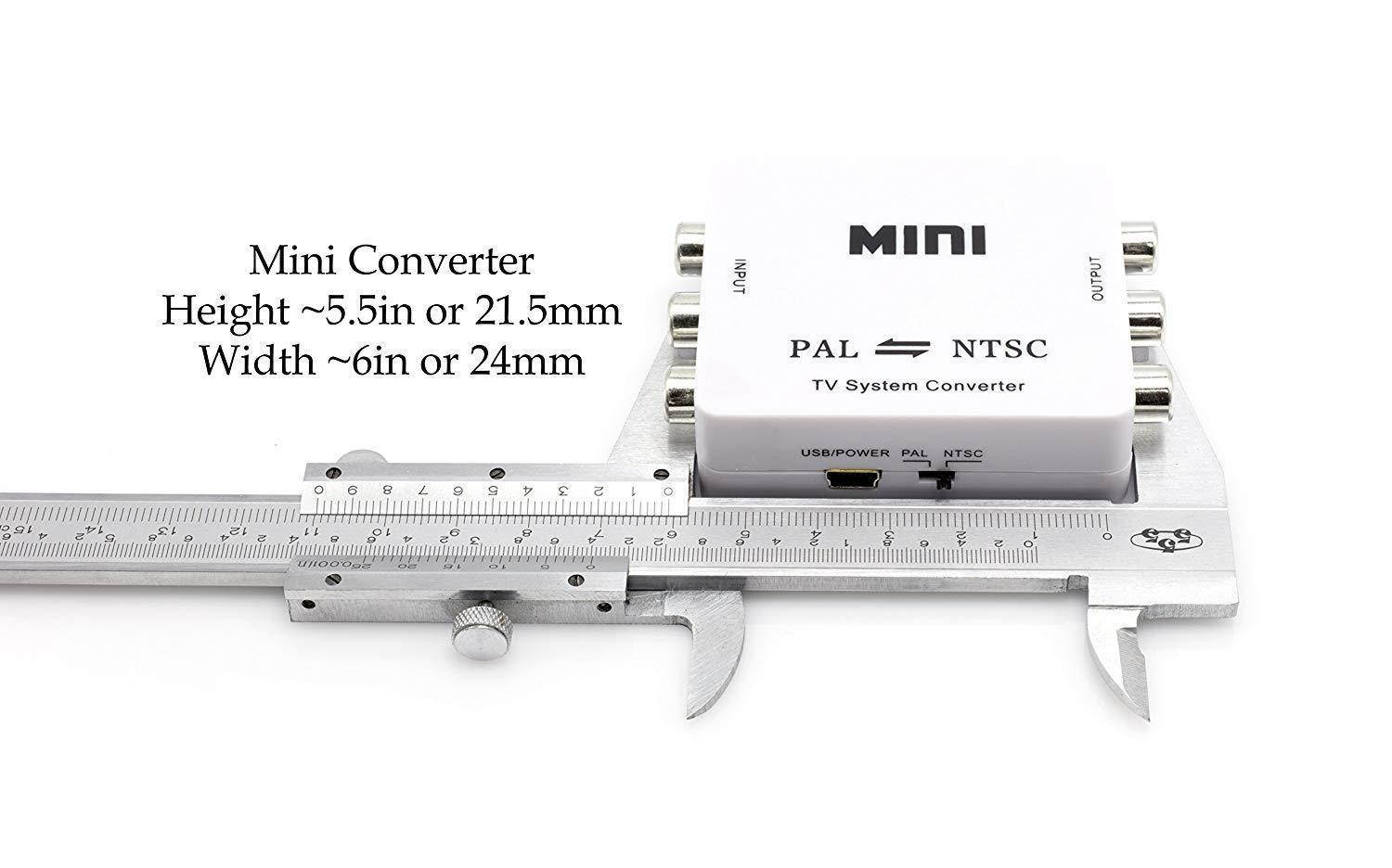 the cimple co  ntsc to pal converter kit | tv converter from pal to ntsc | bidirectional tv system converter adapter with two rca cables  white  does not convert actual dvd or vhs, only output