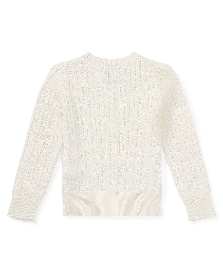 Polo Ralph Lauren Childrenswear Little Girls 2T-6X Cable-Knit Cardigan Sweater