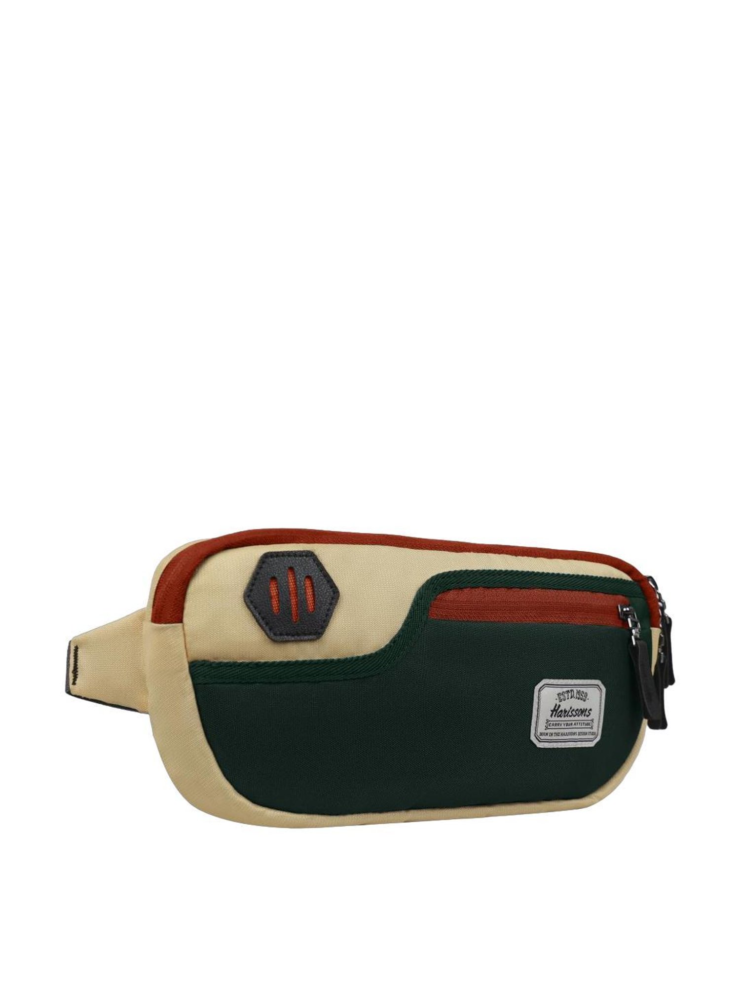 Harissons Navy Blue Polyester Solid Waist Pouch