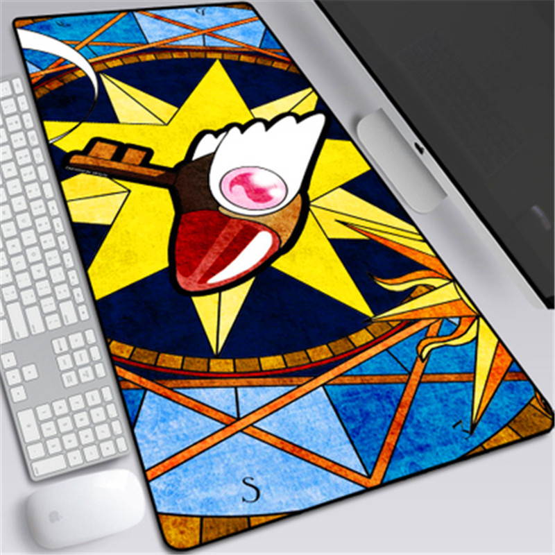 Extended Mousepad Anime Cardcaptor Sakura Mouse Pad Cartoon Gaming Mouse Mat Anti-slip  Desk Mats Large desk pads with Stitched Edges Desk Cushion For Desk Cover, Computer Keyboard, PC 300&times;800&times;2mm