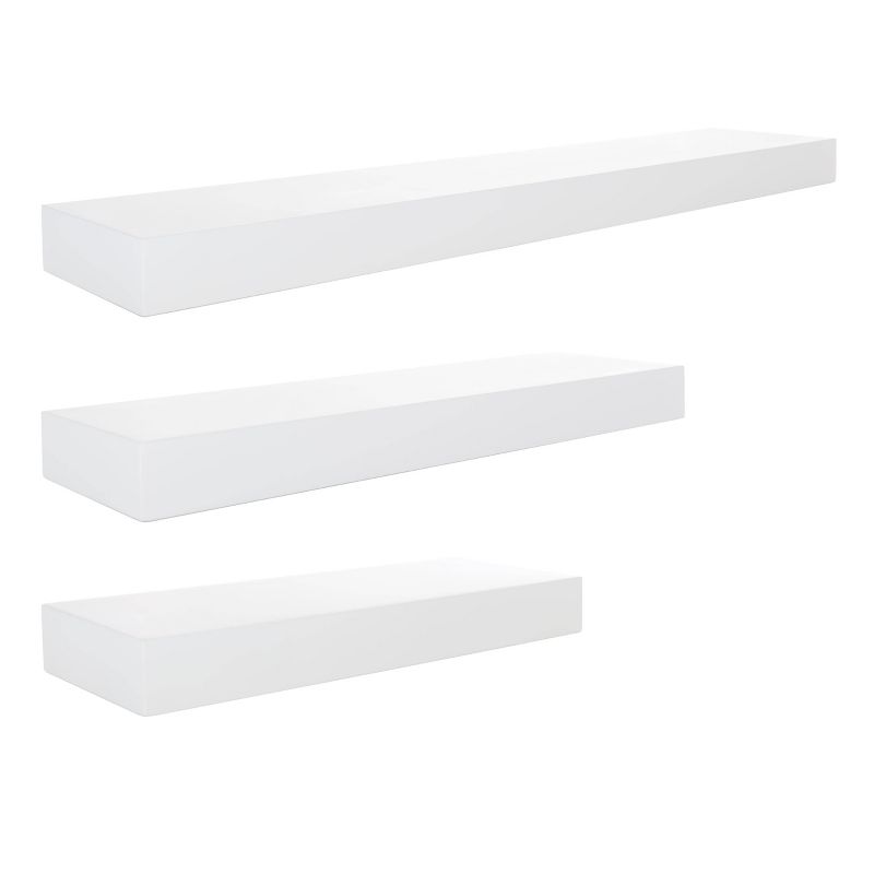 3pc Decorative Wall Ledge Shelf Set White - Nexxt