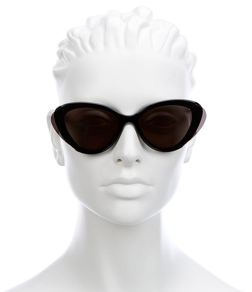 Alexander McQueen Oversized Cat Eye Nylon Lens Sunglasses