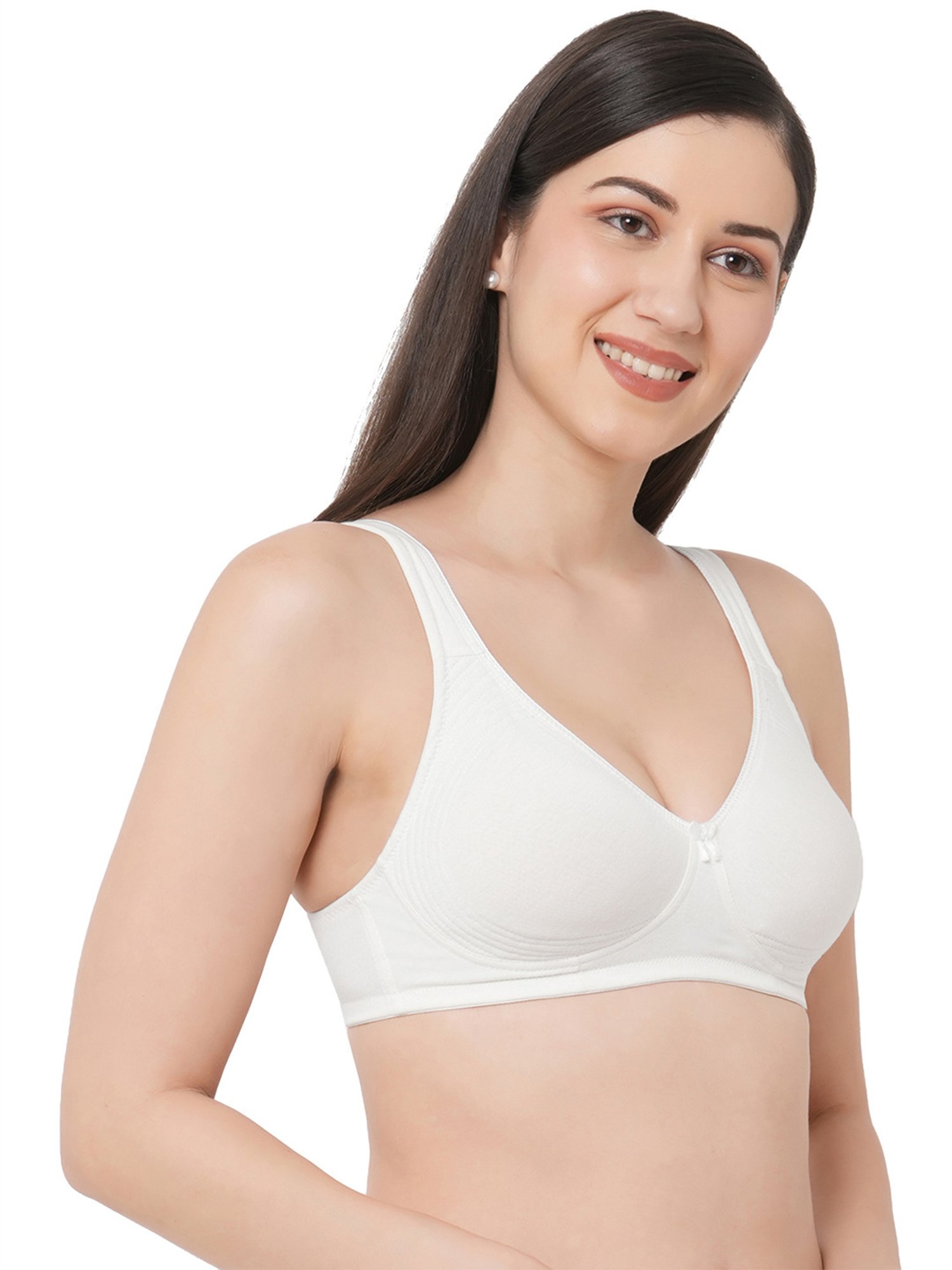 Inner Sense White & Pink Full Coverage Bra - Pack of 3